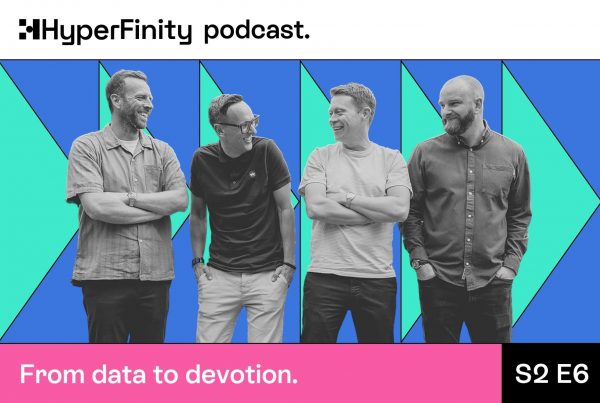 From data to devotion. Podcast cover artwork for episode six.
