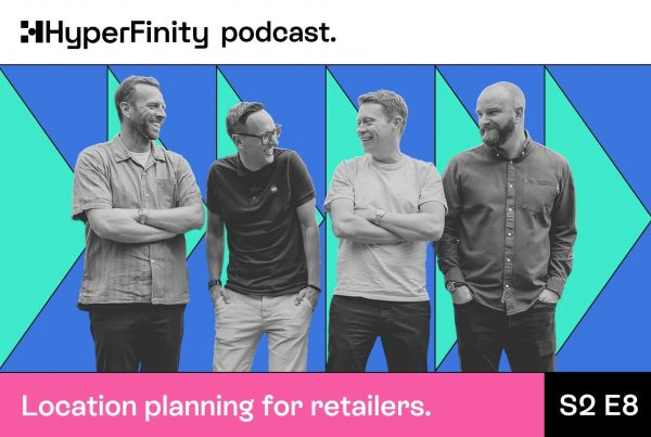 Why should data inform a retailer's location? Podcast cover artwork for episode eight.